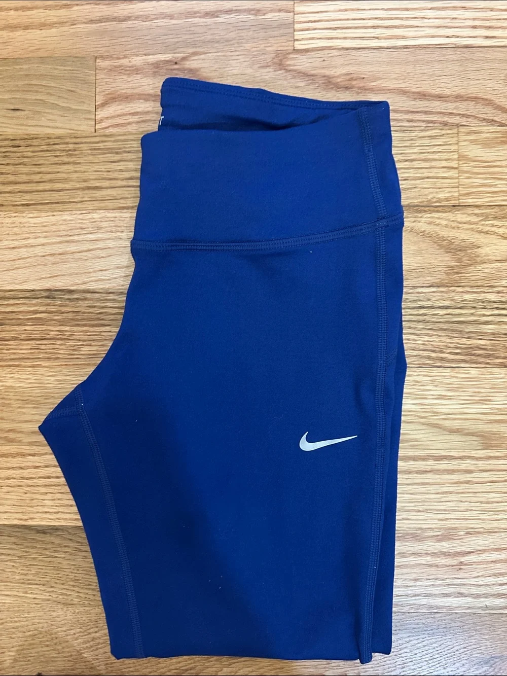 Nike Women’s Dri-Fit Royal Blue Capri Leggings with Swoosh- Size Small